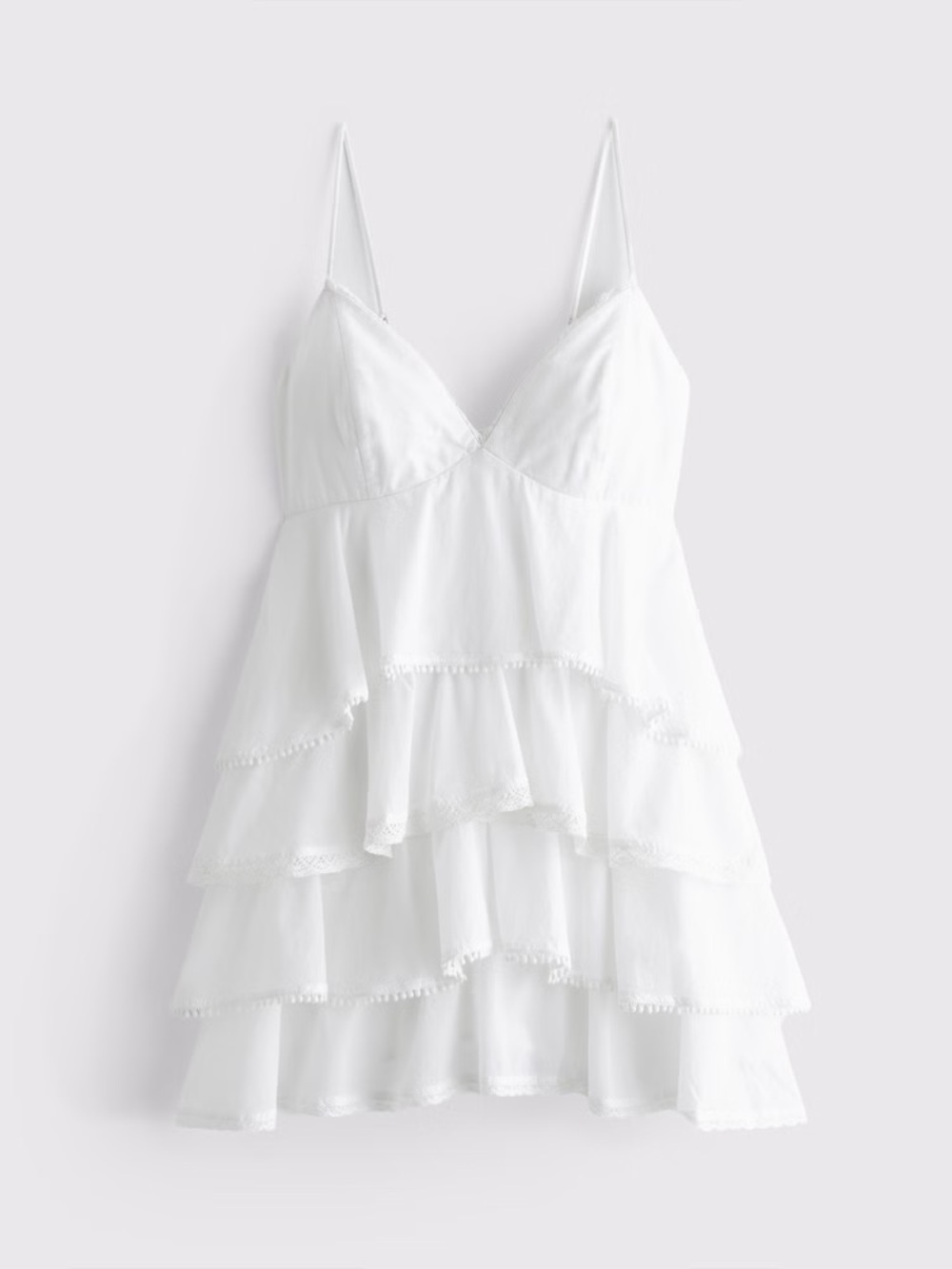 V-Neck Ruffle Tiered Mini Dress